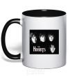 Mug with a colored handle The Hobbits black фото