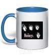 Mug with a colored handle The Hobbits royal-blue фото