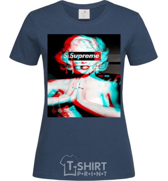 Women's T-shirt Supreme Monro navy-blue фото