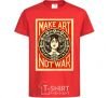 Детская футболка OBEY Make art not war Красный фото