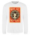 Sweatshirt OBEY Make art not war White фото