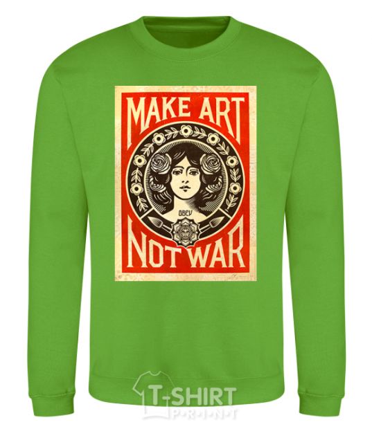 Sweatshirt OBEY Make art not war orchid-green фото