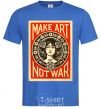 Мужская футболка OBEY Make art not war Ярко-синий фото