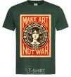 Men's T-Shirt OBEY Make art not war bottle-green фото