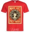 Men's T-Shirt OBEY Make art not war red фото