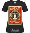 Женская футболка OBEY Make art not war Черный фото