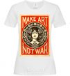 Women's T-shirt OBEY Make art not war White фото