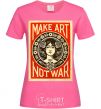 Women's T-shirt OBEY Make art not war heliconia фото