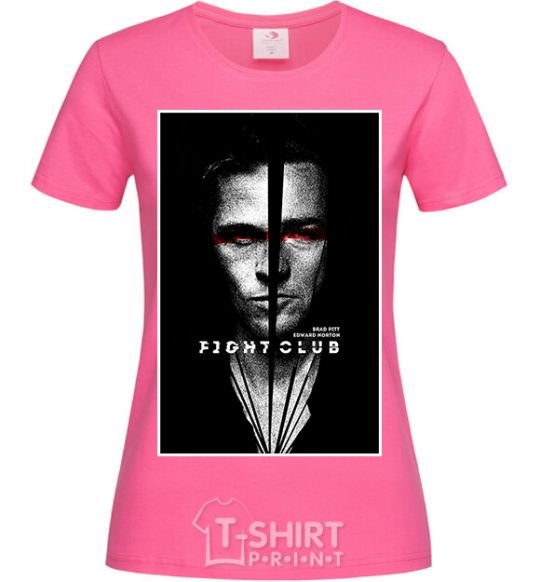Женская футболка Fight Club black white Ярко-розовый фото