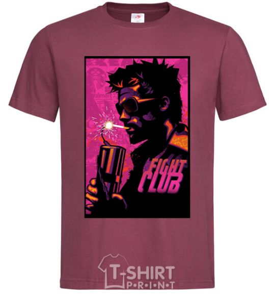 Men's T-Shirt Fight Club bomb burgundy фото