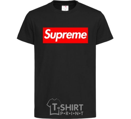 Детская футболка Supreme logo Черный фото