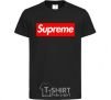 Kids T-shirt Supreme logo black фото