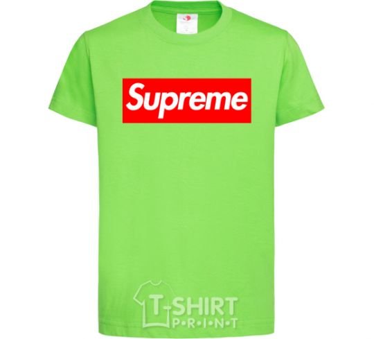 Kids T-shirt Supreme logo orchid-green фото