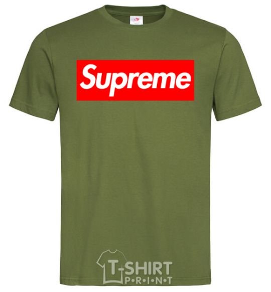 Men's T-Shirt Supreme logo millennial-khaki фото