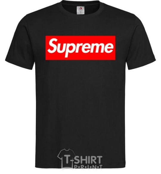 Men's T-Shirt Supreme logo black фото