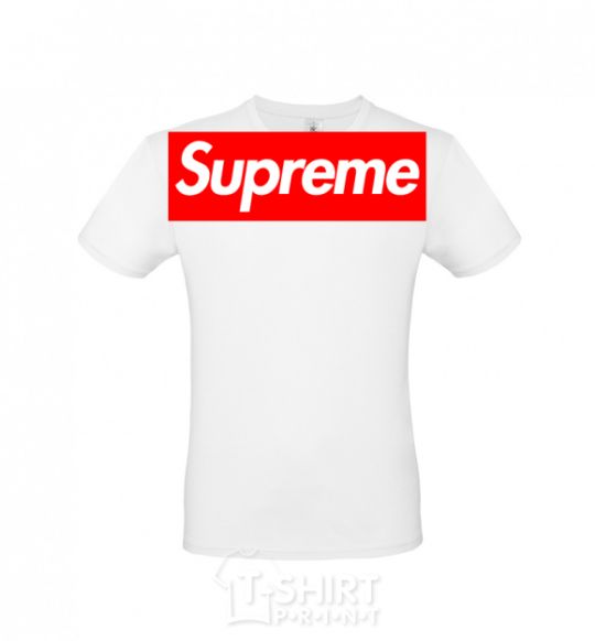 Men's T-Shirt Supreme logo White фото