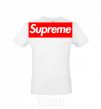 Men's T-Shirt Supreme logo White фото