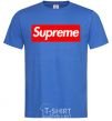 Men's T-Shirt Supreme logo royal-blue фото