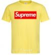 Men's T-Shirt Supreme logo cornsilk фото