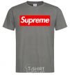 Men's T-Shirt Supreme logo dark-grey фото