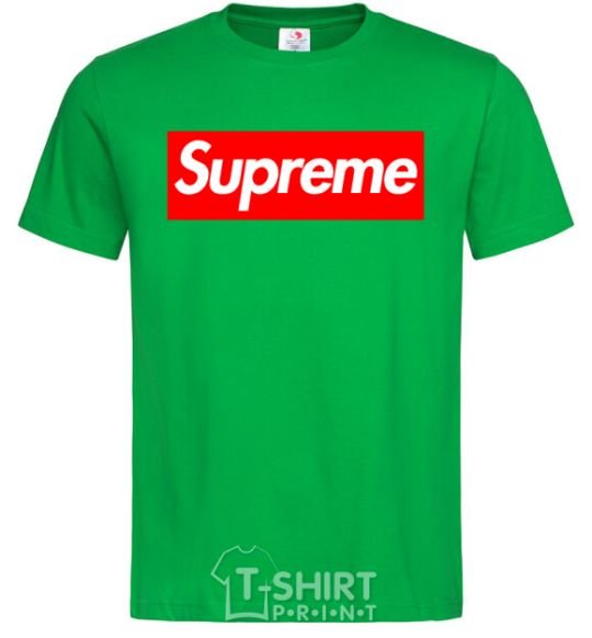 Men's T-Shirt Supreme logo kelly-green фото