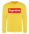 Sweatshirt Supreme logo yellow фото