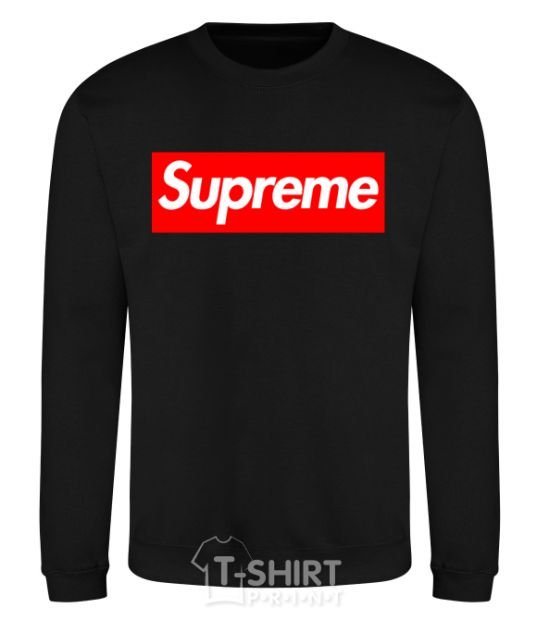 Свитшот Supreme logo Черный фото