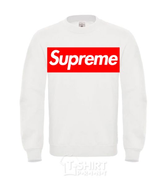 Sweatshirt Supreme logo White фото