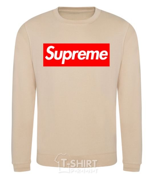 Sweatshirt Supreme logo sand фото