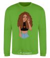 Sweatshirt Lion girl V.1 orchid-green фото