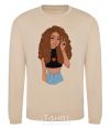 Sweatshirt Lion girl V.1 sand фото