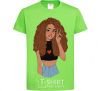 Kids T-shirt Lion girl V.1 orchid-green фото