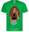 Men's T-Shirt Lion girl V.1 kelly-green фото