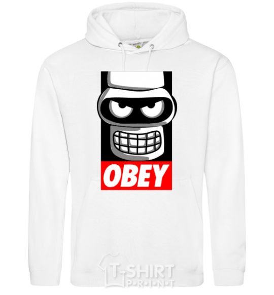 Мужская толстовка (худи) Obey Bender Белый фото