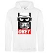 Мужская толстовка (худи) Obey Bender Белый фото