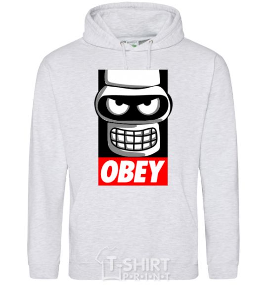 Men`s hoodie Obey Bender sport-grey фото