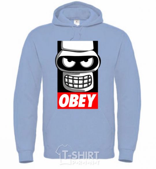 Men`s hoodie Obey Bender sky-blue фото