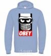 Men`s hoodie Obey Bender sky-blue фото