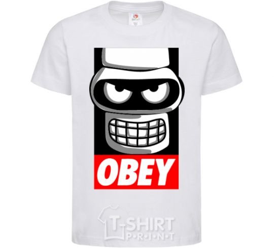 Kids T-shirt Obey Bender White фото