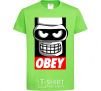 Kids T-shirt Obey Bender orchid-green фото