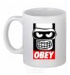 Ceramic mug Obey Bender White фото