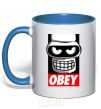 Чашка с цветной ручкой Obey Bender Ярко-синий фото