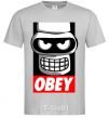 Men's T-Shirt Obey Bender grey фото