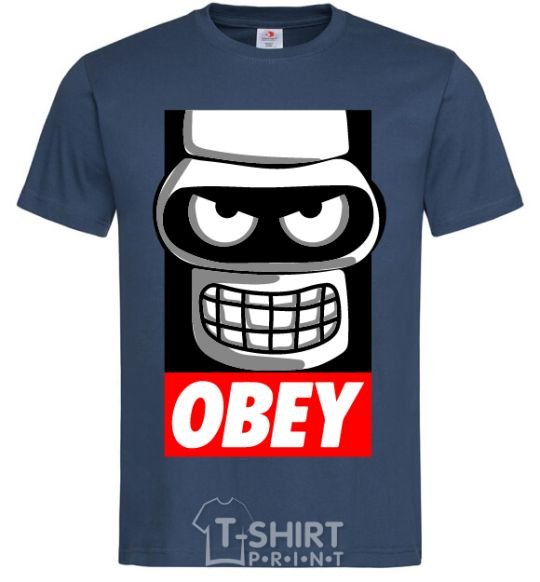 Men's T-Shirt Obey Bender navy-blue фото