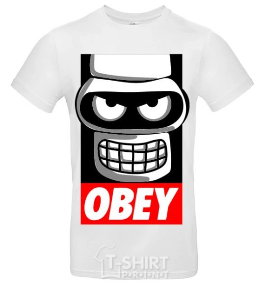 Men's T-Shirt Obey Bender White фото