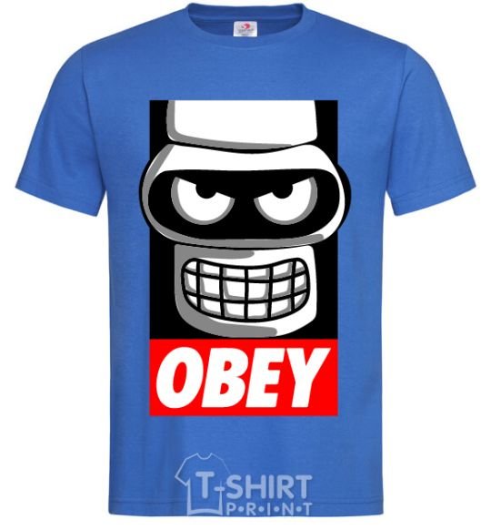 Men's T-Shirt Obey Bender royal-blue фото