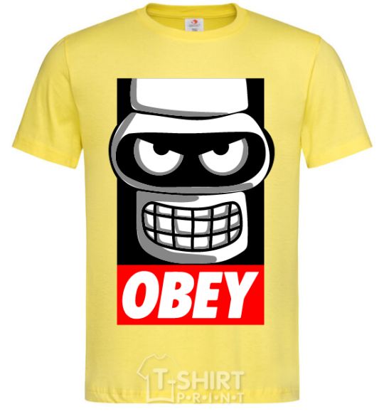 Men's T-Shirt Obey Bender cornsilk фото