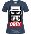 Женская футболка Obey Bender Темно-синий фото