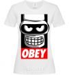 Women's T-shirt Obey Bender White фото