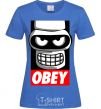 Women's T-shirt Obey Bender royal-blue фото